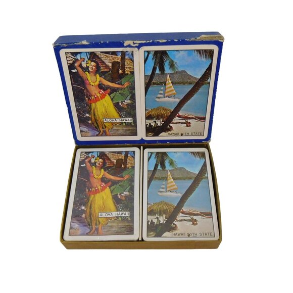 Aloha Hawall Other - Vintage Aloha Hawall 2 Deck Playing Card Sealed